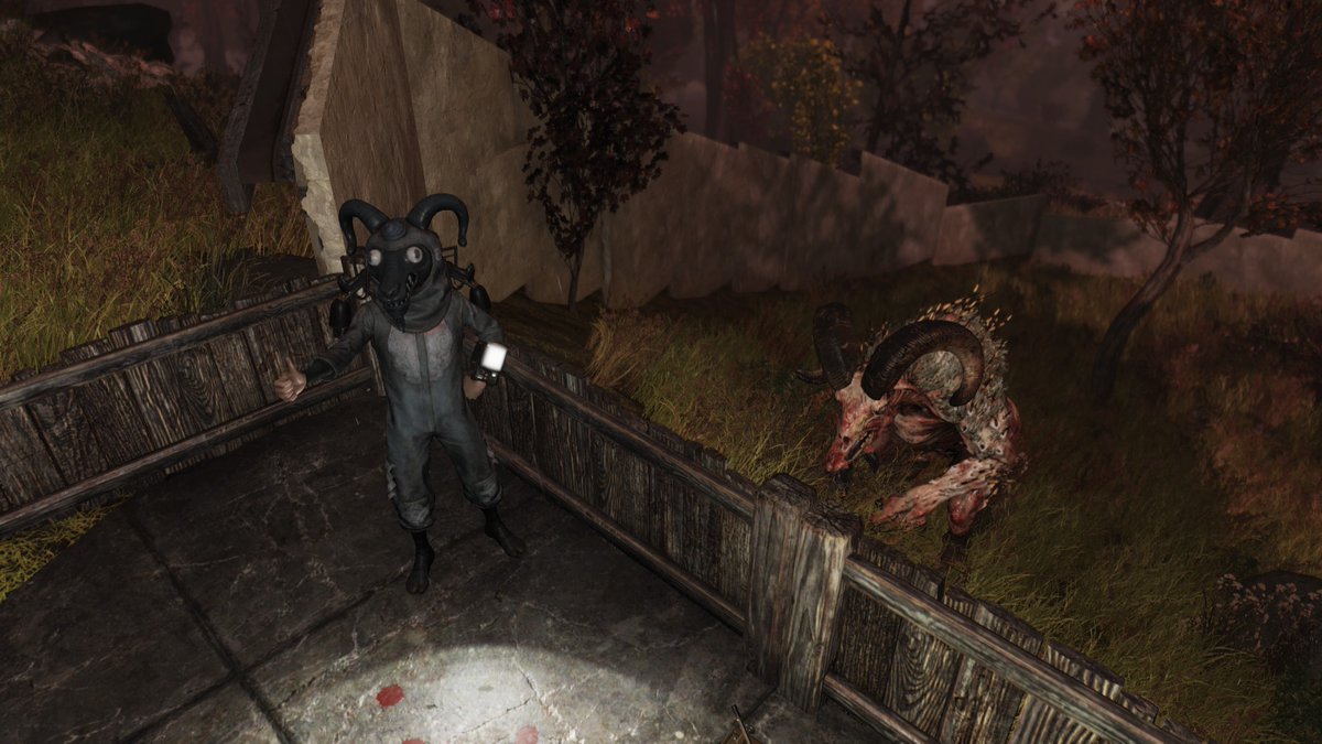 Computercream's tweet photo. @bethesda @Fallout Since y'all wouldn't give me the ability to tame a Sheepsquatch willingly, I've tamed one by force! Baaa! 

#Fallout76 #TheSheepsquatch https://t.co/eTzv2YmpD1