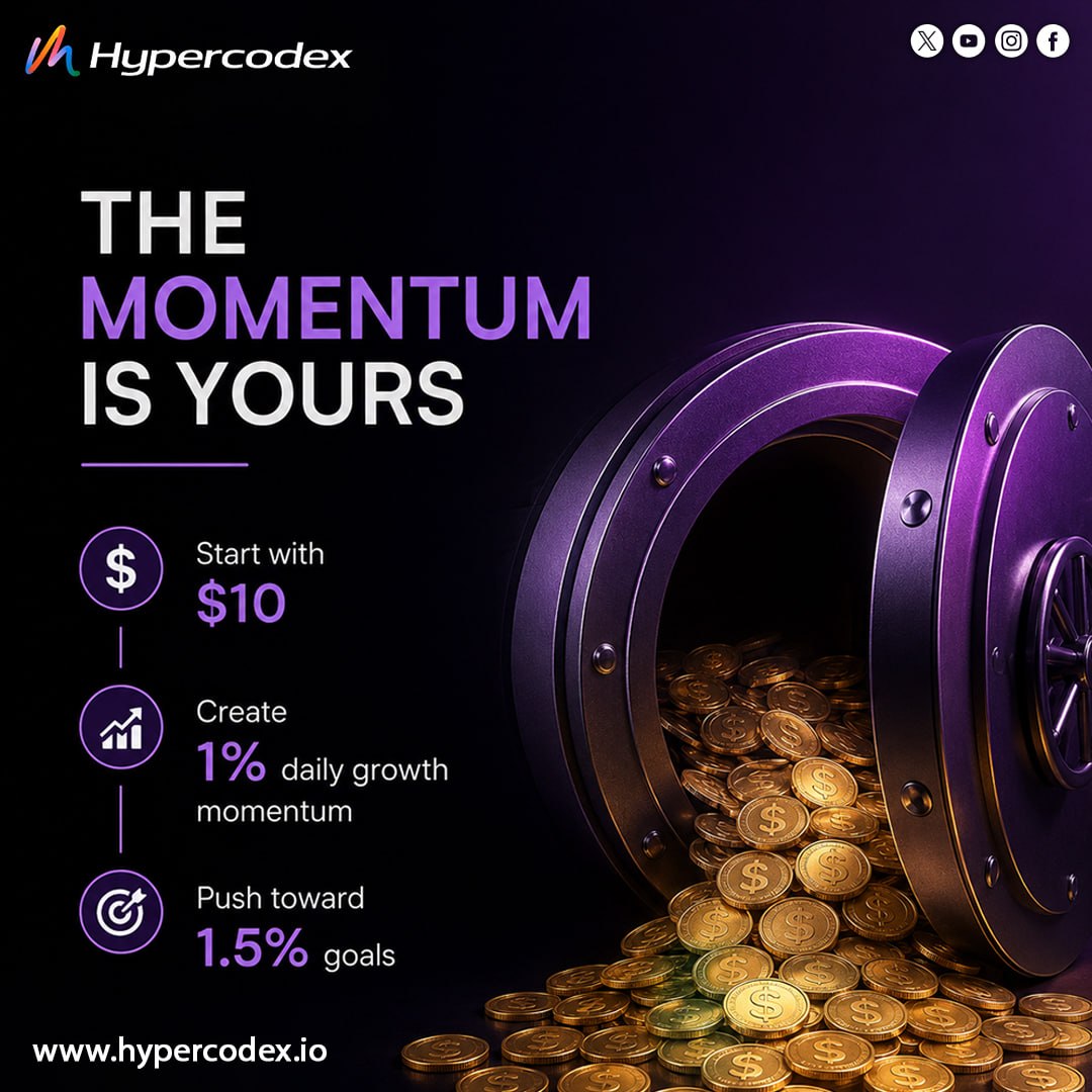 the_hypercodex's tweet photo. SMALL MOVES CREATE BIG MOMENTUM. 

The people winning in the digital economy aren’t waiting for perfect timing…
They’re building daily momentum while everyone else hesitates. 

#HyperCodex is designed for those ready to grow smarter and move early.

🔗 https://t.co/wDJkPWzCy5 https://t.co/O5uKORrW5t