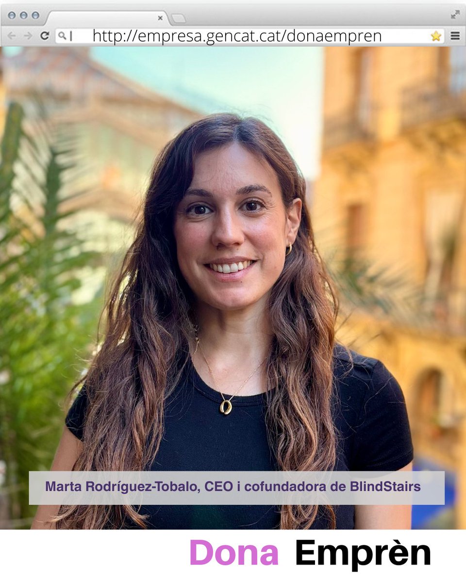 emprencat's tweet photo. 🎙️"Emprendre també és saber construir amb altres".

✍️ Marta Rodríguez-Tobalo, CEO i cofundadora de #BlindStairs, i guanyadora de la 3a convocatòria de @womentecheurope, comparteix la seva experiència en un article per al web #DonaEmprèn.

👉https://t.co/BIfbgB9iB0

#HacksDona https://t.co/8VlmOMpUI3