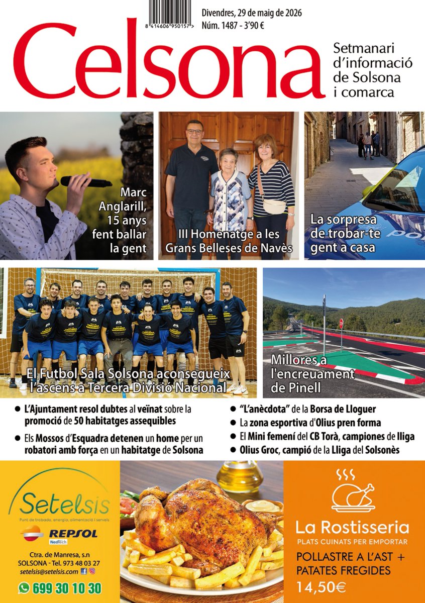 Celsona's tweet photo. Divendres Celsona!!, gaudiu de la revista plena de protagonistes. #celsona #solsona #premsacomarcal https://t.co/PbgxBZF59j
