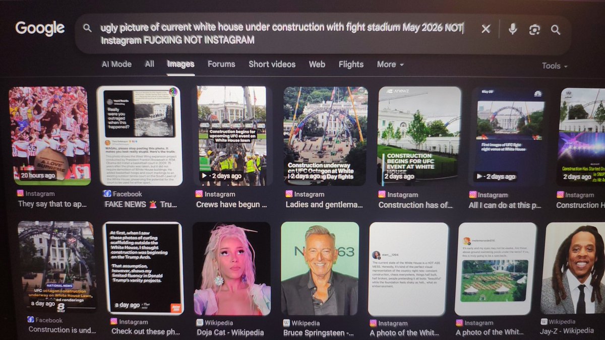 transagera's tweet photo. Here's a perfect example of how fuckin stupid Google and Meta are...just in case you didn't catch it: I specifically said no Instagram.  The same techtards are pushing AI onto us.  I'm slightly worried. https://t.co/kyvxV6FotM