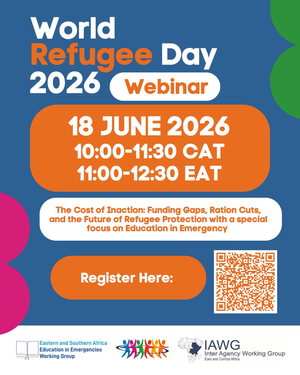 WorldVisionEARO's tweet photo. 🌍East Africa hosts millions of refugees and internally displaced people each with a story of courage, resilience and hope.

Join our World Refugee Webinar as we come together with partners and communities to reflect, learn and act. From frontline experiences to practical solutions, this conversation will spotlight what it takes to protect dignity, strengthen inclusion and support lasting change for people on the move.

Be part of the dialogue shaping a more compassionate, collaborative response.

🔗Save your seat and be part of the conversation.

#WorldRefugeeDay #RefugeesWelcome #EastAfrica #HumanitarianAction #HopeInAction