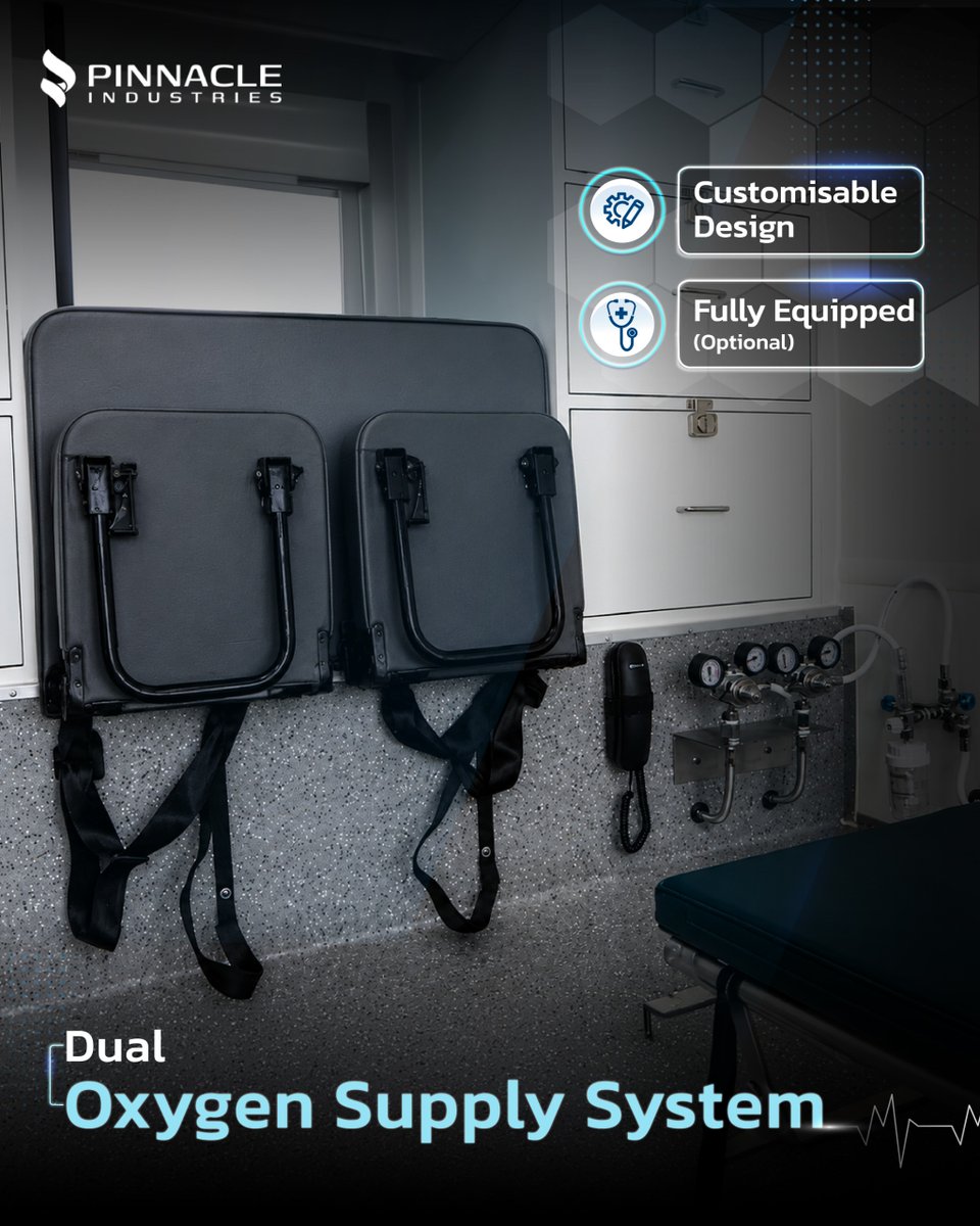 pinnacle_ind's tweet photo. Designed &amp; converted for seamless critical care response, the Advanced Multi Stretcher Ambulance by Pinnacle Industries enables efficient multi-patient transfer with faster response, smart space utilisation, and enhanced accessibility.

📩 sales@pinnacleindustries.com https://t.co/CiUanHJaYw