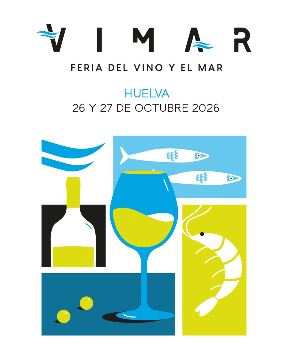 FERIAVIMAR's tweet photo. 🌊🍷 𝗩𝗜𝗠𝗔𝗥 𝟮𝟬𝟮𝟲 ya tiene fecha…  

Los días 𝟮𝟲 𝘆 𝟮𝟳 𝗱𝗲 𝗼𝗰𝘁𝘂𝗯𝗿𝗲 prepárate para vivir una nueva edición de la 𝗙𝗲𝗿𝗶𝗮 𝗱𝗲𝗹 𝗩𝗶𝗻𝗼 𝘆 𝗲𝗹 𝗠𝗮𝗿.

📍 ¿Dónde? 𝗘𝘀𝗽𝗮𝗰𝗶𝗼 𝗣𝗮𝘀𝗲𝗼 𝗦𝗮𝗻𝘁𝗮 𝗙𝗲, Huelva.

🔜 Más novedades.

#SaveTheDate #VIMAR https://t.co/oV0kBOyaOv