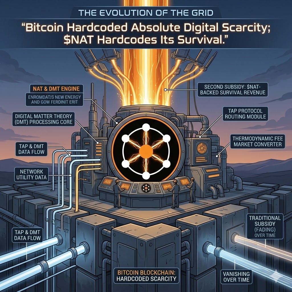natgmi's tweet photo. Bitcoin hardcoded absolute digital scarcity; $NAT hardcodes its survival. 🧱💎 https://t.co/aRgxwzbQRI