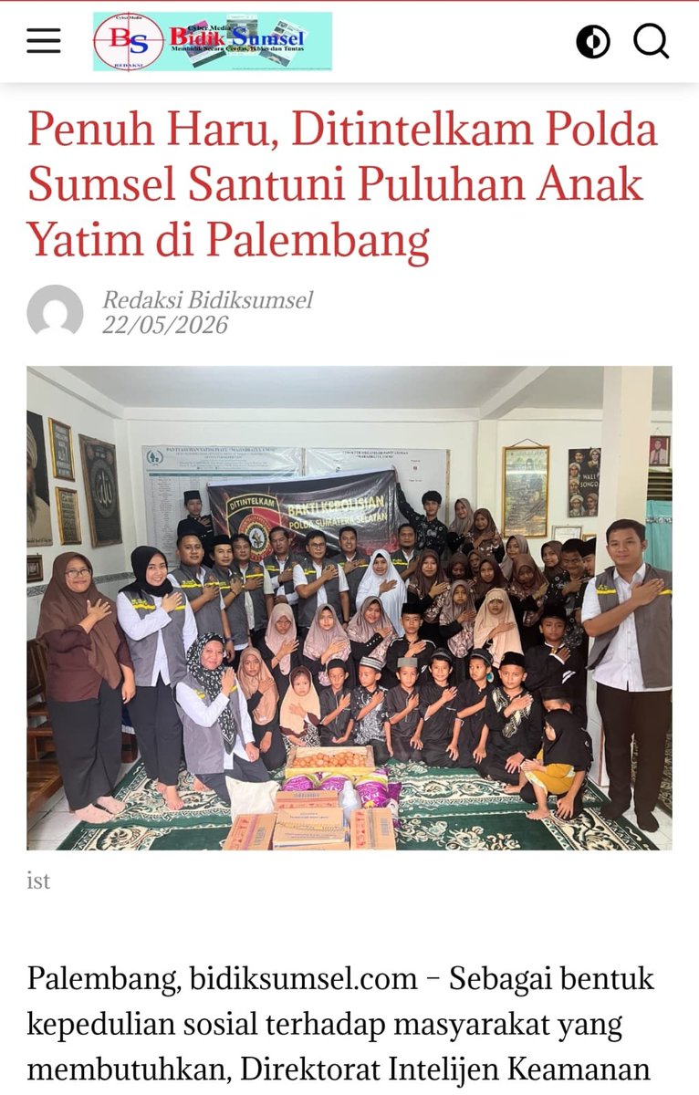DimasWidjonarko's tweet photo. Kepedulian nyata terus ditunjukkan Polri melalui program Polisi Peduli Anak Yatim. Santunan dan bantuan sembako rutin diberikan untuk meringankan beban mereka. Semangat kebersamaan ini menjadi wujud nyata Humanis Layani Indonesia. #BerbagiBerkahJumat https://t.co/Uv5V8JZJfb