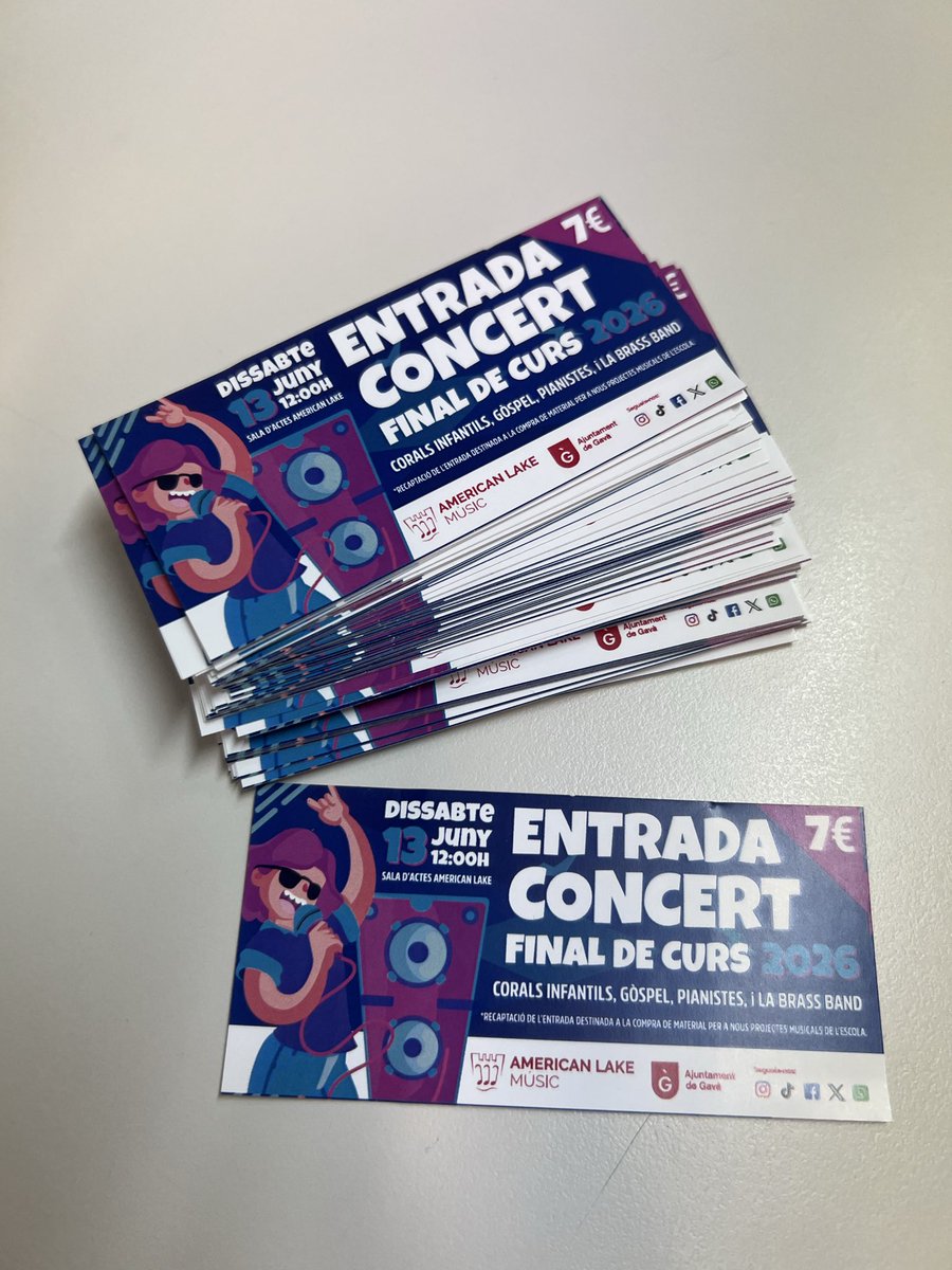americanlakemus's tweet photo. Si si, ja estem a Final de Curs una altra vegada!
Us esperem al Gran Concert de Corals amb la participació d’Alumnes de Piano, Corda, Vent, Gòspel, Brass Band i Totes les Corals Infantils. Passeu a recollir l’entrada!
#americanlakemusic #finaldecurs #corals #gospel #brassband https://t.co/4kIup0qeEO
