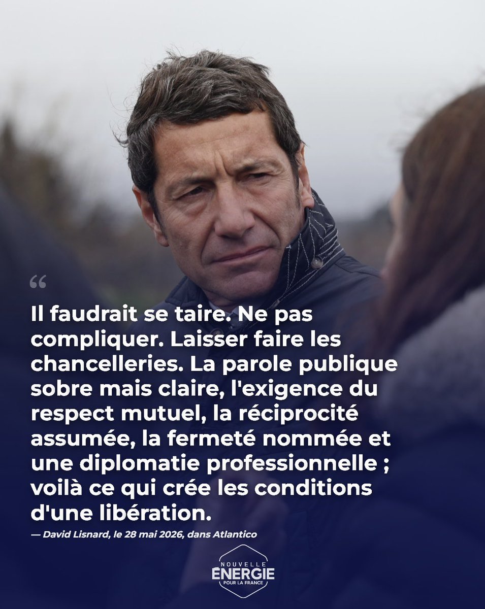 Nouv_Energie's tweet photo. « Respect de la France, liberté pour Christophe Gleizes ». 

👉 Retrouvez dans @atlantico_fr la tribune de @davidlisnard appelant à la libération du journaliste détenu en Algérie depuis deux ans. 

https://t.co/KhSCoaNhlx https://t.co/whbvOM7Bpx