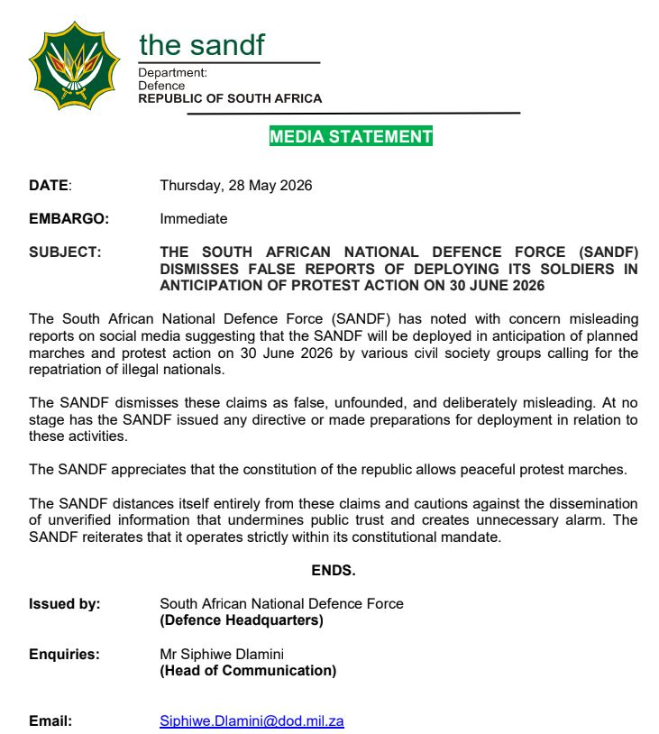 SA National Defence Force 🇿🇦 tweet media