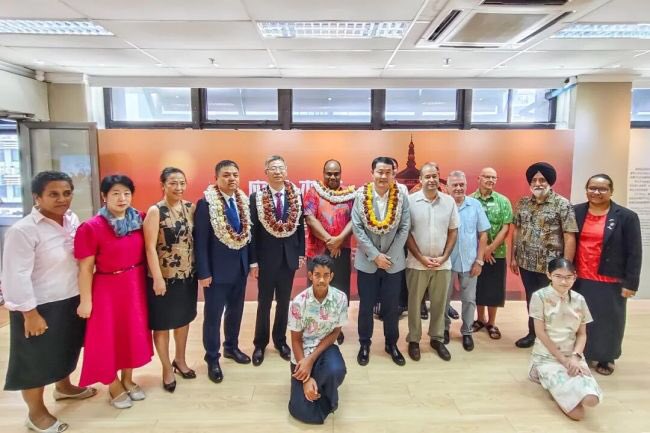 zhwsx's tweet photo. 🎉 On May 25, the special exhibition "Yingxian Wooden Pagoda🏯 - The Millennium Marvel and Legacy of Wooden Architecture✨" and the 2026 Shanxi Cultural Tourism Fiji Promotion Event, opened at the China Cultural Centre in Fiji. 🇨🇳🇫🇯

#YingxianWoodenPagoda #Shanxi #Fiji #China https://t.co/1HBERu10E3