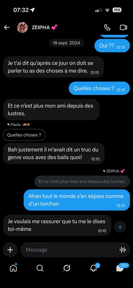 Ap_b_'s tweet photo. Coucou .
Elle a fermé sa bouche car les paroles s’envolent les écrits restent .
Je t’ai déjà dis tes petits mensonges tes inventions tes faux screens etc fais ça avec une autre . Rembourse simplement les 50k de la fille d’autrui les ramifications là j’ai un dossier entier. Allons https://t.co/6nPXJJiqyd