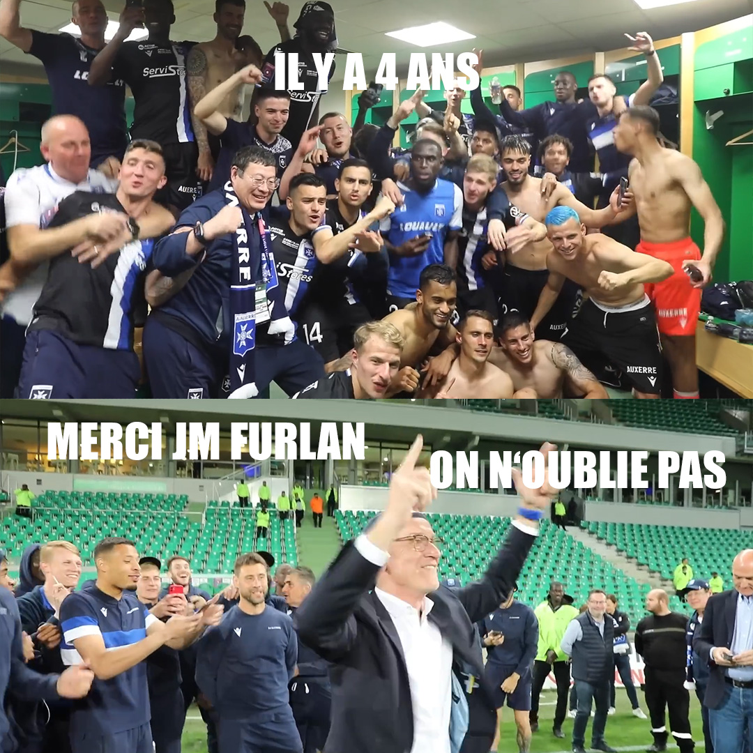 MonsieurSapiens's tweet photo. Il y a 4 ans, le 29 mai 2022, l’AJ Auxerre faisait chavirer tout un peuple en remportant le match retour des barrages face à l’AS Saint-Étienne.
Une soirée gravée à jamais dans nos mémoires :
- La tête incroyable d’Hamza Sakhi en pleine lucarne,
- Un Donovan Léon impérial qui sort l’arrêt qu’il faut pendant la séance de tirs au but,
- Et Birama Touré qui ne tremble pas au moment décisif.
Hamza, Dono, Bibi, on n’oublie pas.
Gawet, on se rappelle aussi tous de ta frappe au match aller à l’Abbé.
Des images gravées à jamais.
Merci à Jean-Marc Furlan et à ce groupe, les détonateurs de cette ferveur nouvelle génération.