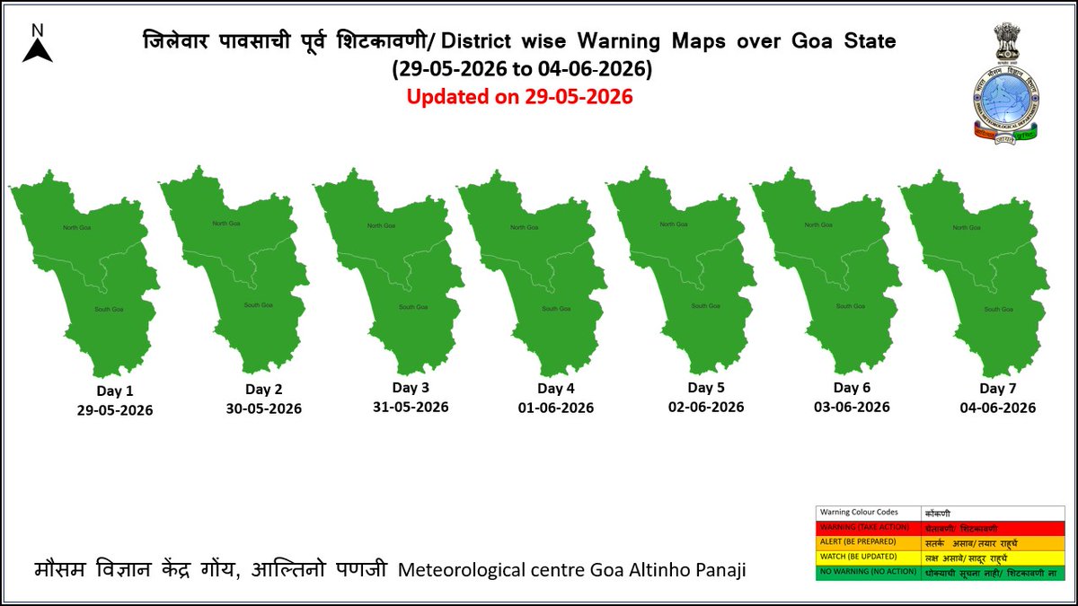 GoaImd's tweet photo. Weather Forecasts &amp; Weather Warnings issued by IMD GOA on 29.05.2026 https://t.co/eNjeKRe3zE