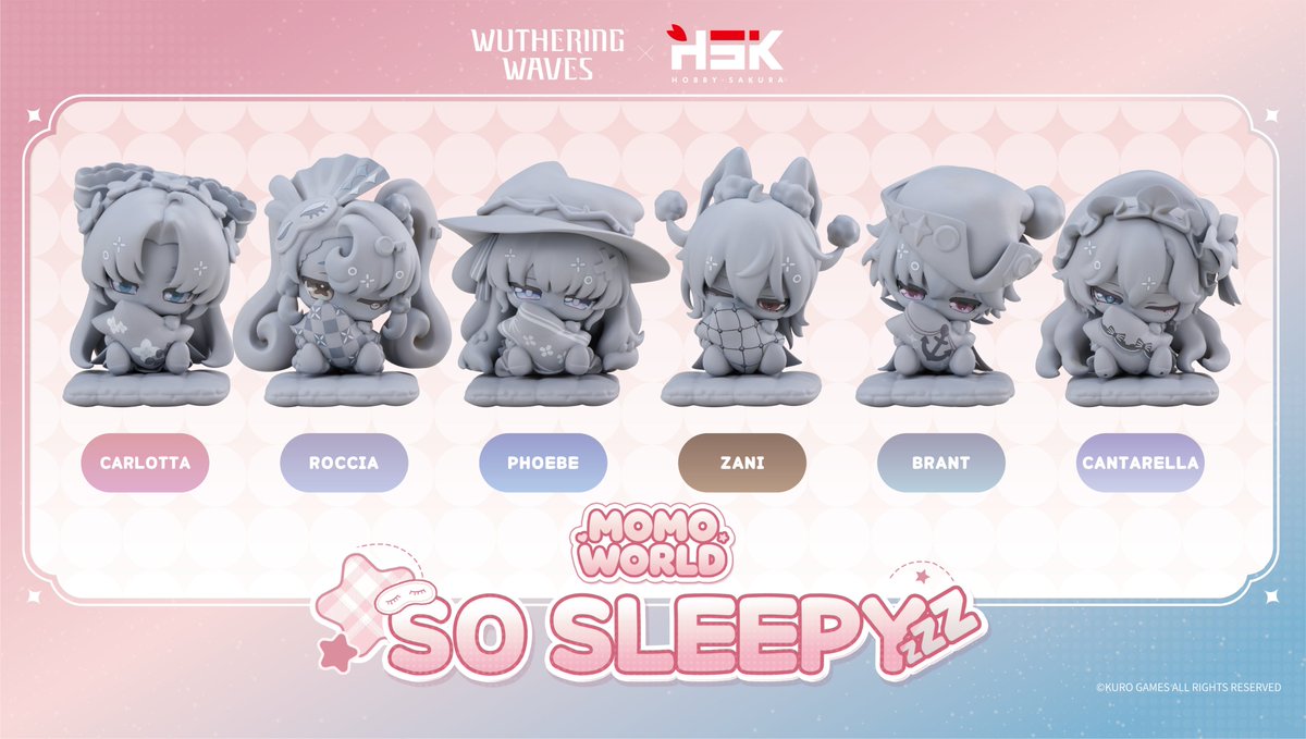KuroMerchandise's tweet photo. ★ New Project Announcement ★

Wuthering Waves x HobbySakura | So Sleepy series chibi figure

Stay tuned for more information coming soon! https://t.co/eMgFAUKCv4