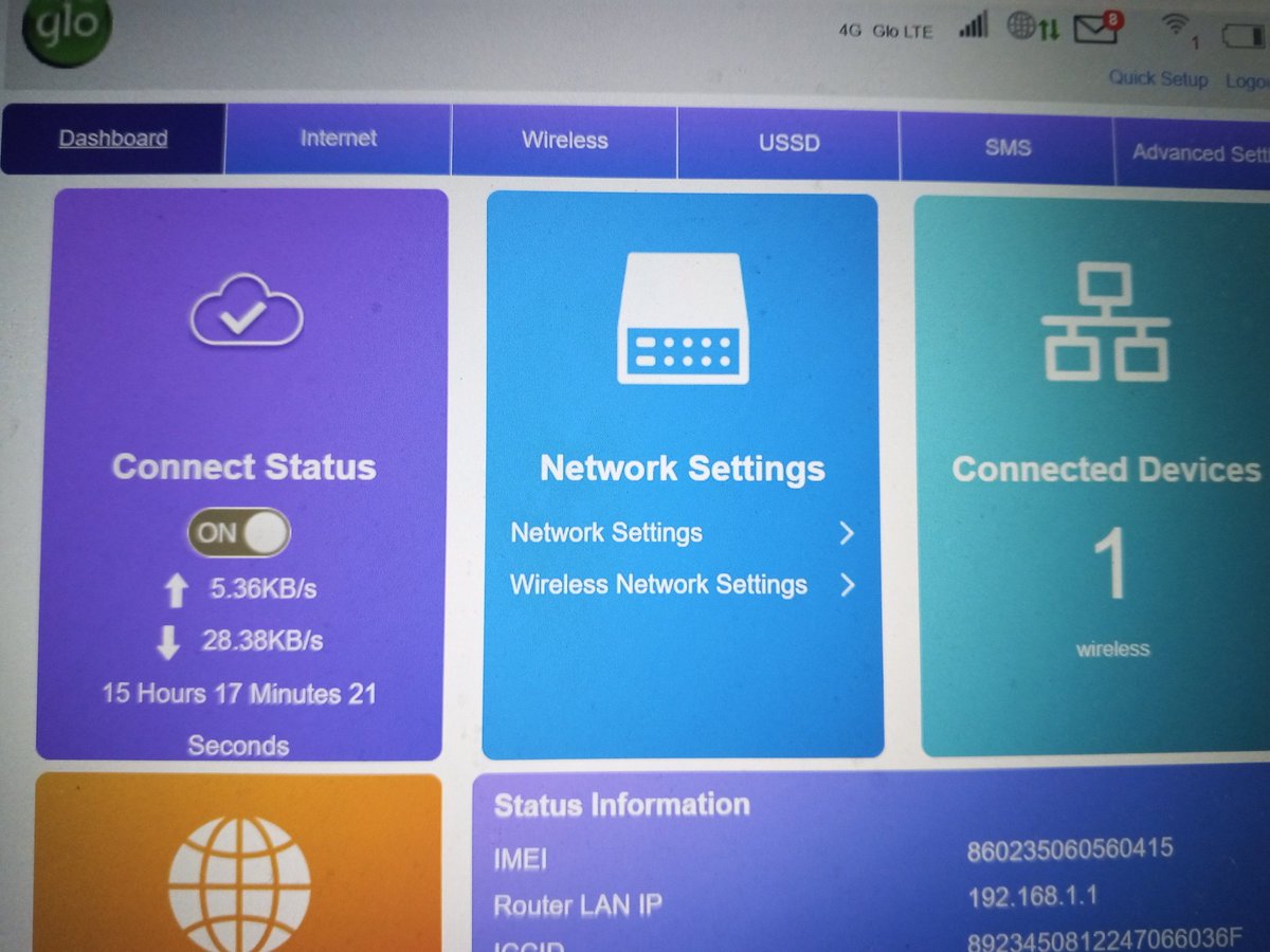 FabunmiEmma's tweet photo. @GloWorld See upload at 5kb? 

Na to sell the router away. https://t.co/lkIqsIO3fQ