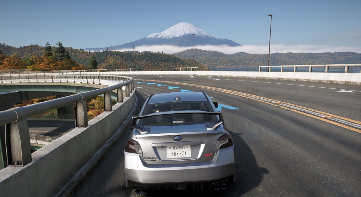 BTBGOLLER's tweet photo. forza 生活二日目
とりあえずクエとか進めずドライブばっかりしてる
富士山見えてきたー
湖畔からも撮影
あとＳＡ２２Ｃを見つけたら貰えた。
実車ならＡＳＫ価格間違いなし。 https://t.co/q4XdlS7Of5