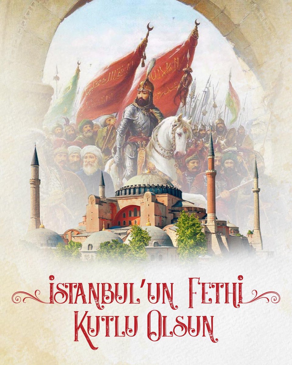 cakmakfatih's tweet photo. Dünya Tarihinin en büyük zaferlerinden; İstanbul’un Fethi’nin ( Feth-i Mübin ) 573. yıl dönümünü kutluyor; o kutlu övgüye mazhar Fatih Sultan Mehmet Han’ı, kahraman ordusunu ve şehitlerimizi rahmet ve minnetle anıyorum. https://t.co/bncOqeLqkR
