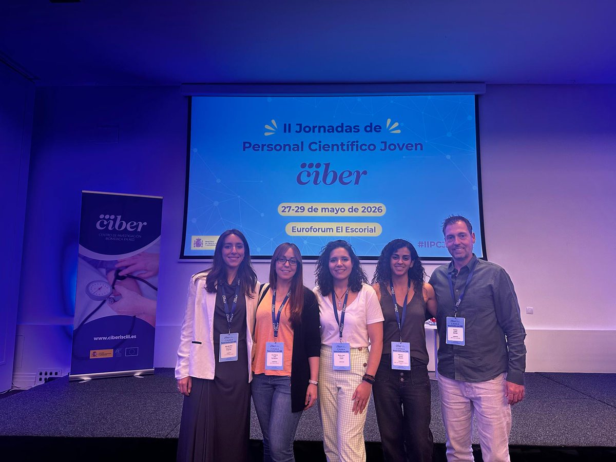 _ibima's tweet photo. 🔬 ¡Gran representación de #IBIMA en las II Jornadas de Personal Científico Joven del @CIBER_ISCIII!

Investigadores de 4 grupos de IBIMA han compartido conocimiento y talento en este foro clave para el futuro de la #biomedicina. 👏

🙌🧬 ¡Enhorabuena por impulsar la #ciencia! https://t.co/CQBKpYQlFK