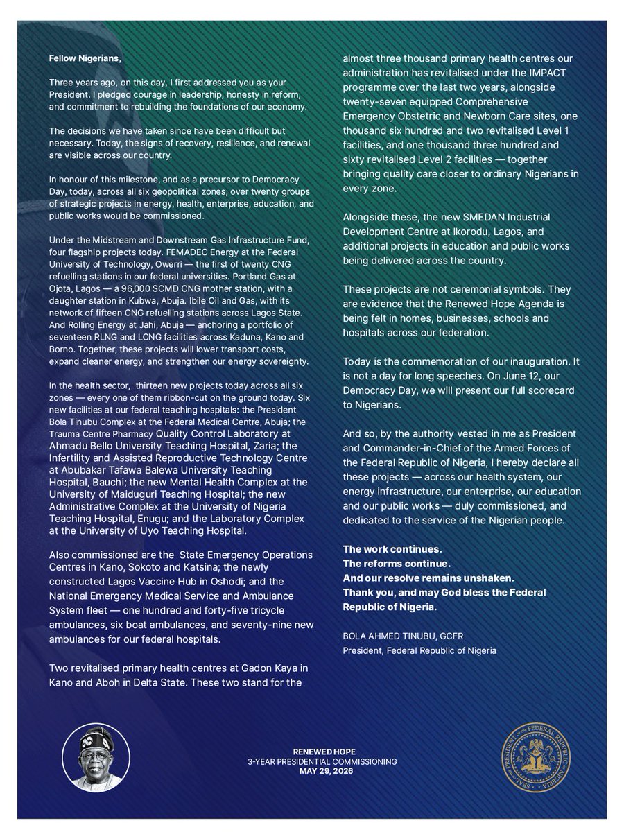 Bola Ahmed Tinubu tweet media