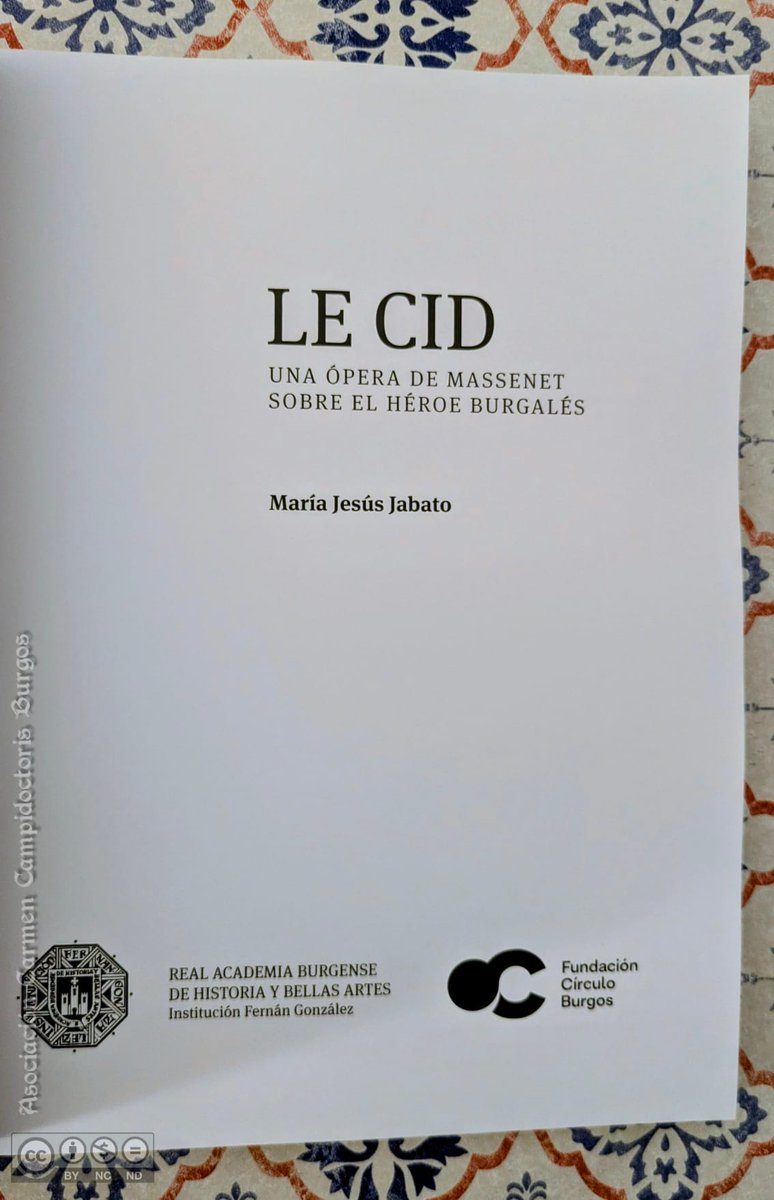 CarmenCampidoc's tweet photo. Le Cid, una ópera de Massenet sobre el héroe burgalés.

Obra de @mjabato, la publicación editada por la @FCirculoBurgos  y la @acburgense ofrece un recorrido por la transformación del héroe castellano en un  símbolo cultural europeo a través del teatro, la música y la opera. https://t.co/lSh0T9d7pO