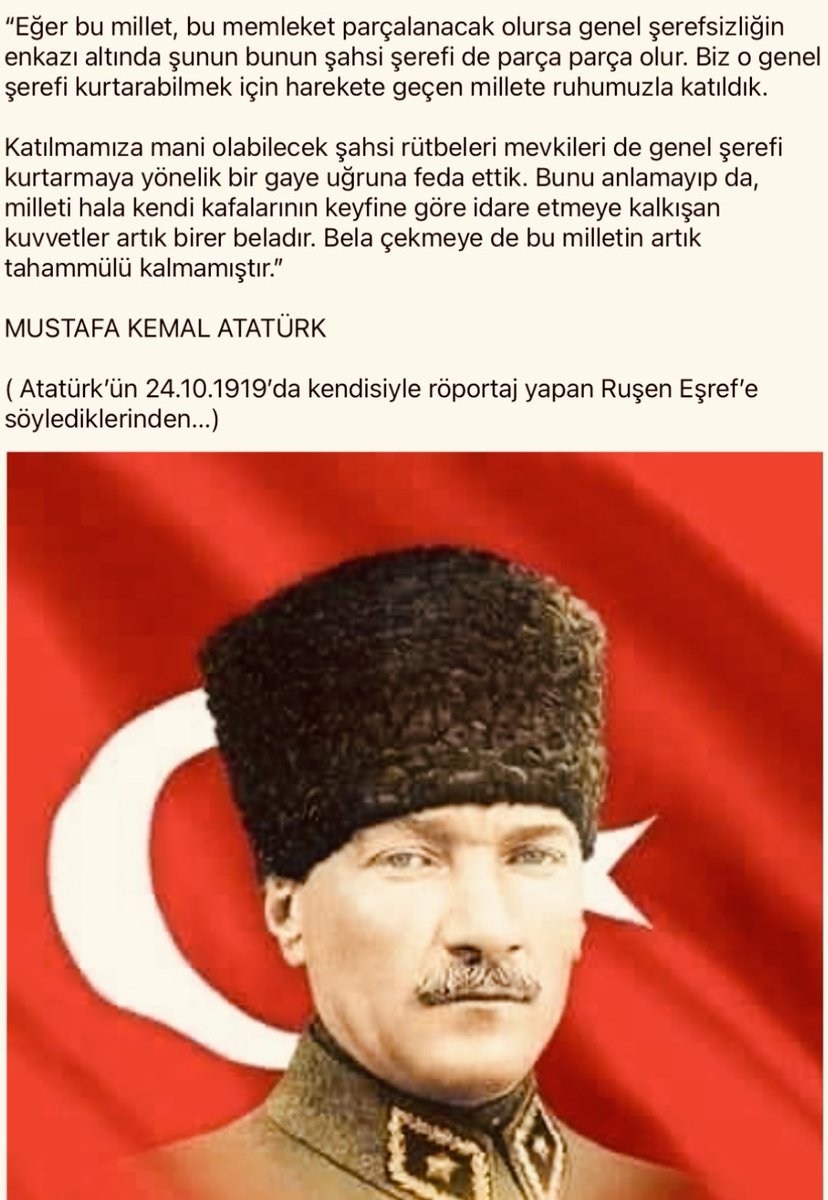 KemalistTim's tweet photo. ATATÜRK Diyor ki; https://t.co/UNpO92SLp5