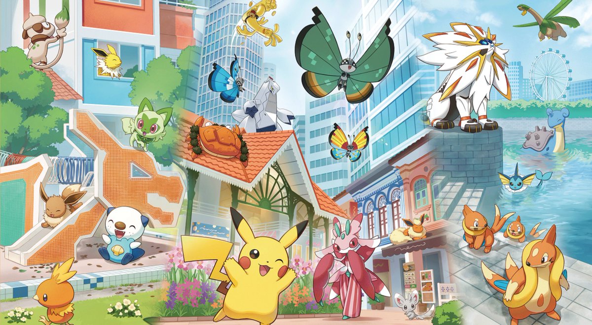 Pokeshopper's tweet photo. Pokeshopper Update: The brand new Pokémon Center Singapore artwork featuring Solgaleo and Pikachu has now been published https://t.co/oIhfEV7QT6 https://t.co/zUjLkIXLYA