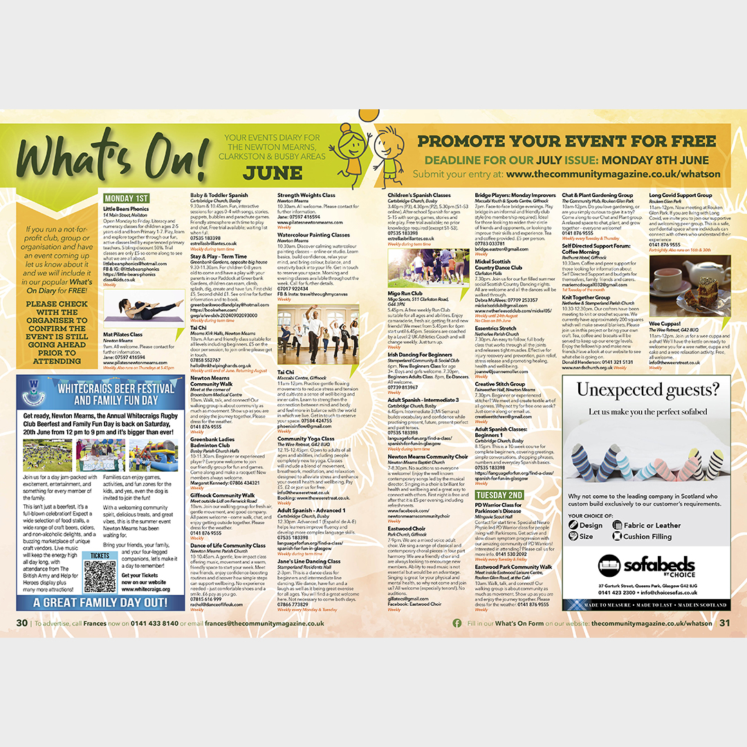 CommunityMagNMC's tweet photo. Here's your What's On Diary for June. You can check the full schedule and the rest of our eBook by CLICKING HERE: https://t.co/niSaz529Pi https://t.co/kyssYtNhWF