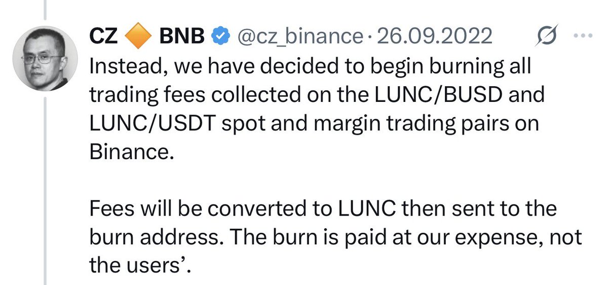 _Z3r0wTraders's tweet photo. Hey @cz_binance 

I’m building Classic DEX — a fully on-chain decentralized exchange built for the Luna Classic ecosystem.

—The core mechanic is simple and powerful:
 Every single trading fee collected on the platform will be used to: • Buy back $LUNC on-chain and burn it • Buy back $USTC on-chain and burn it • Fill and deepen the liquidity pools of Luna Classic pairs.

We have decided to burning all trading fees collected on Classic DEX. Fees will be converted to $LUNC & $USTC then sent to the burn address. The burn is paid at our expense, not the users.

We’re taking that same “fees → buyback & burn + liquidity” philosophy and making it native, perpetual, and 100% on-chain for the entire Luna Classic community.

—Curious what you think of this approach. Would you support Classic DEX if we execute it this way?