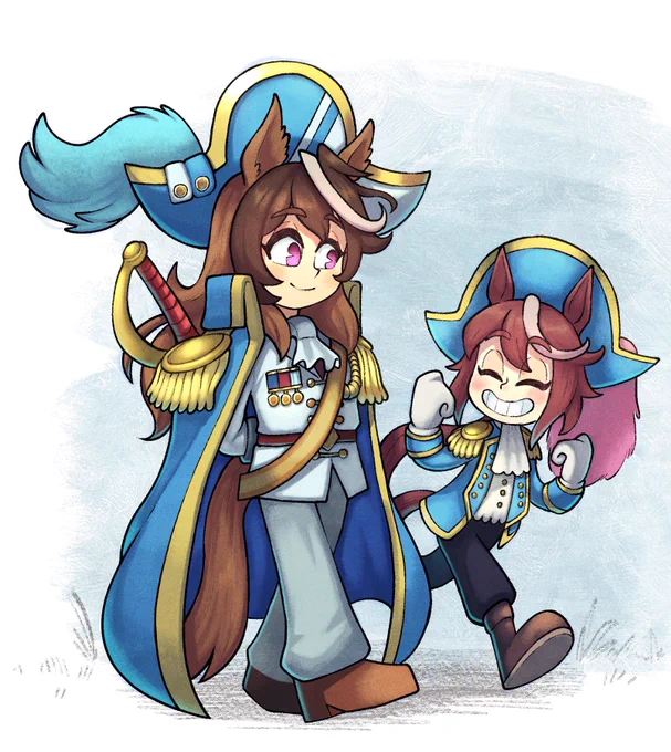 ルドルフとテイオー落書き