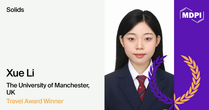 MdpiSolids's tweet photo. 🎉 Congratulations to Dr. Xue Li on receiving the Solids Travel Award!

Dr. Li shares insights into current research, future scientific challenges, and advice for young researchers. 

Read the full interview here: https://t.co/zVs5xn0nTr https://t.co/oOKtwEywB3