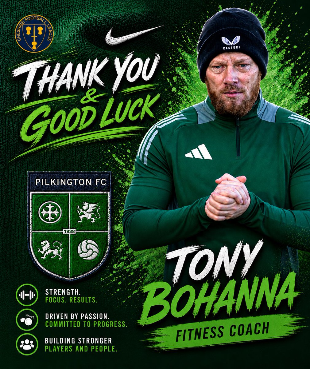 PilksFC_Firsts's tweet photo. Unfortunately our fitness coach is leaving us. We would like to thank Tony for his work throughout this season and wish him all the best in his new challenge 💚⚽️ https://t.co/yPNRC30q0m