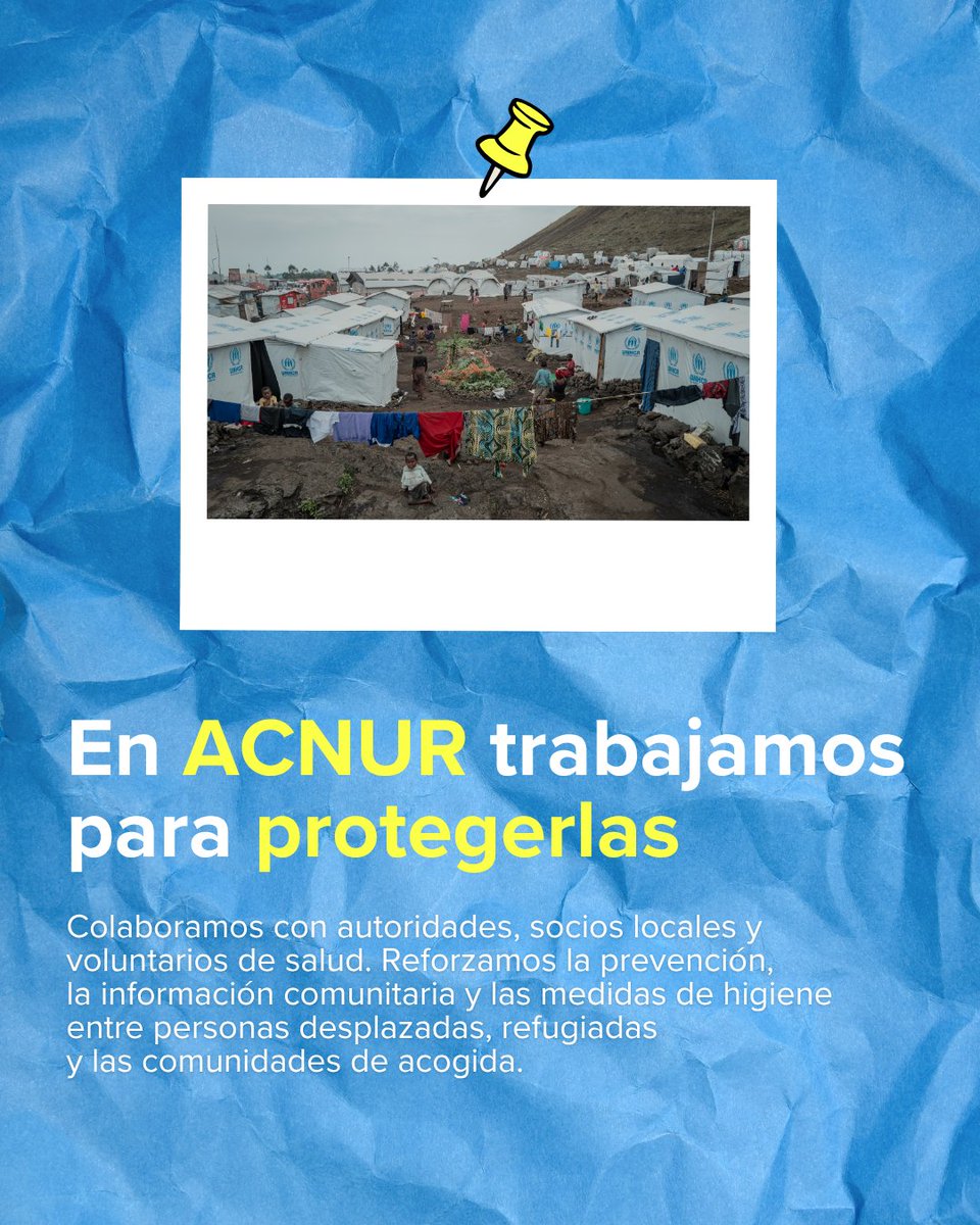 eACNUR's tweet photo. En una emergencia sanitaria, la prevención salva vidas.

Tu apoyo puede ayudar a que más familias desplazadas accedan a asistencia urgente y protección. https://t.co/mhCUyjPYY2

#RDCongo #Ébola #ACNUR https://t.co/DfCilGqYVw