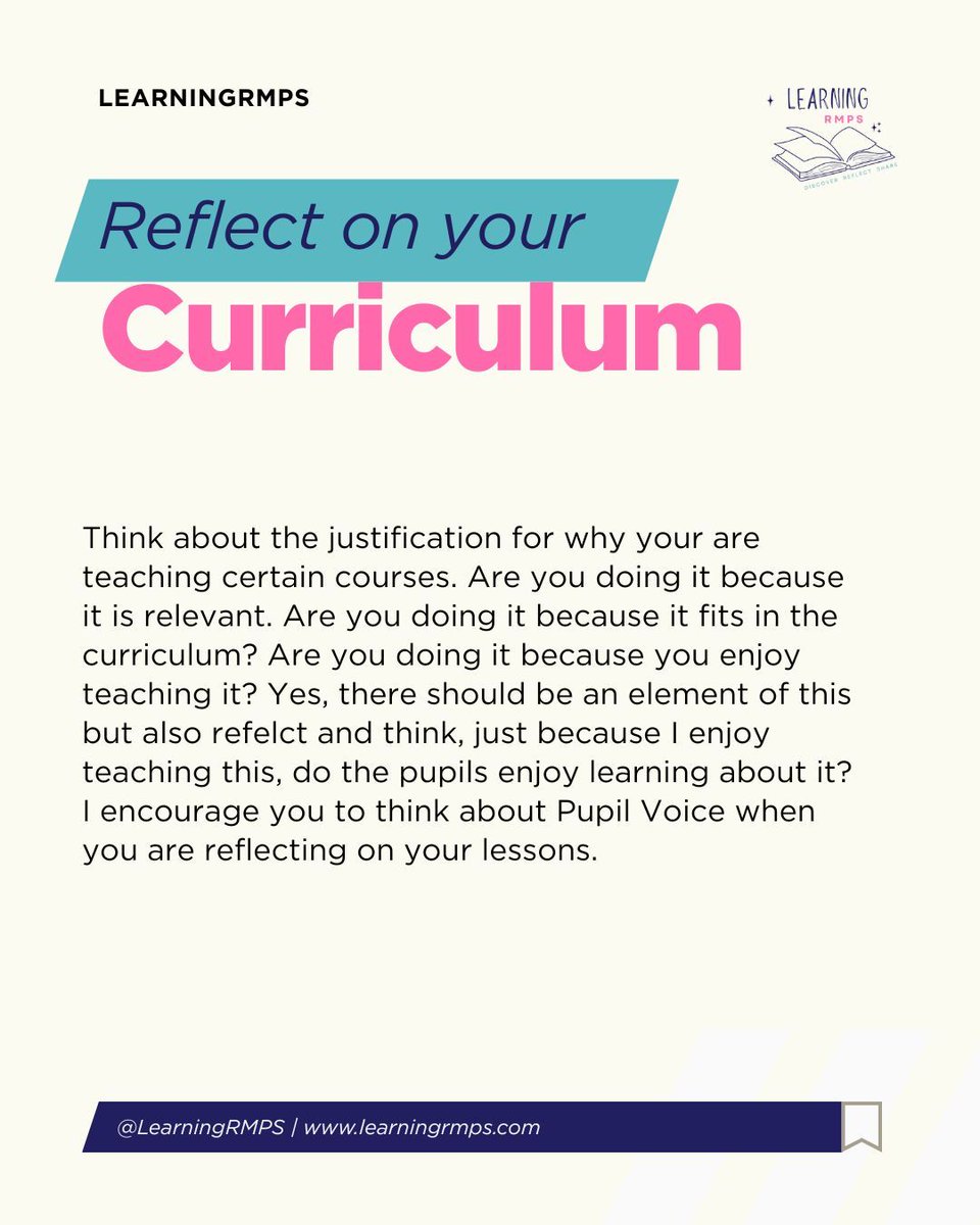 learningrmps's tweet photo. We know there are problems with RME. But how do we fix it? Here are some practical solutions that I offer in reflection of some of my podcast episodes . 

First Step - Reflect https://t.co/7vjVloMA2G