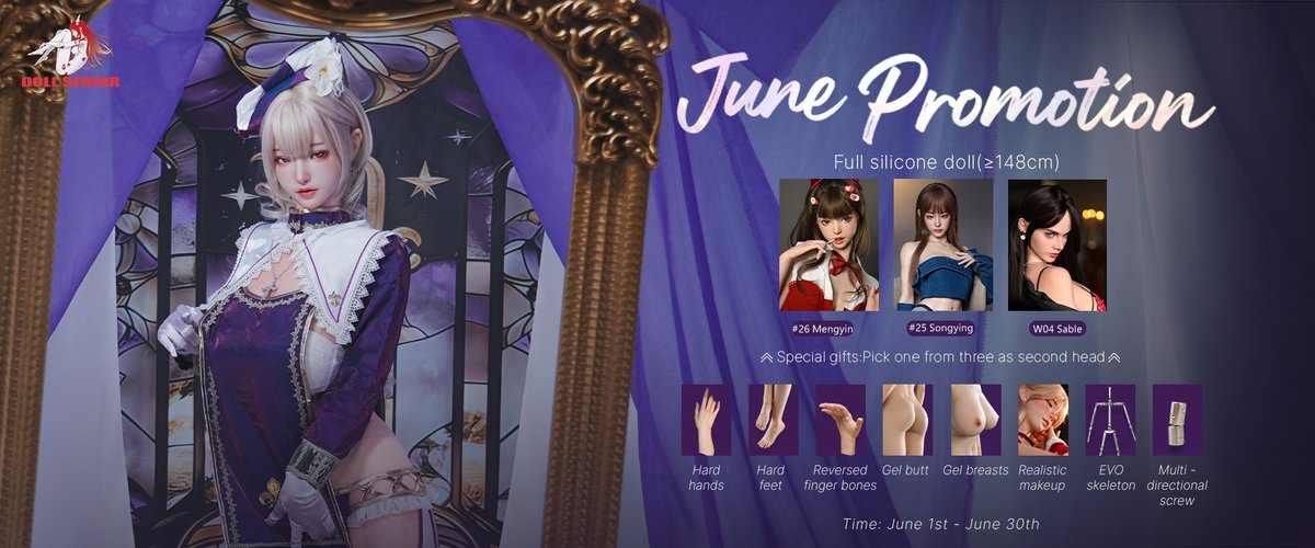 DollSenior's tweet photo. June Promotion is Live! Great deals at DollSenior ๐
#DollSenior #JunePromotion #ExclusiveOffer #BrandSale #NewDeal https://t.co/NYB433Eyca