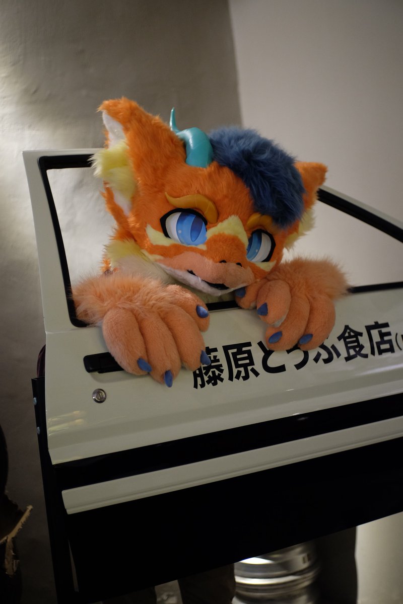 KaisunDerg's tweet photo. Sorry I crashed the AE86, but someone still called for a tofu delivery? #FursuitFriday

📸: @Wofychuu https://t.co/00BBhbJ6EX