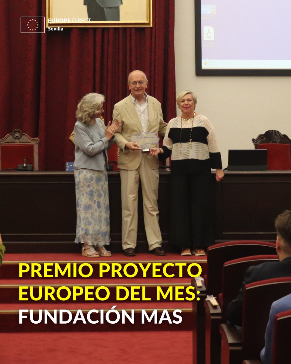 EuropeDirectUS's tweet photo. 🇪🇺 Premio Proyecto Europeo del mes: Fundación MAS 

Desde Europe Direct Sevilla, nos complace anunciar el reconocimiento del premio de Proyecto Europeo del Mes a la Fundación MAS. https://t.co/7SvaFBdVIS
