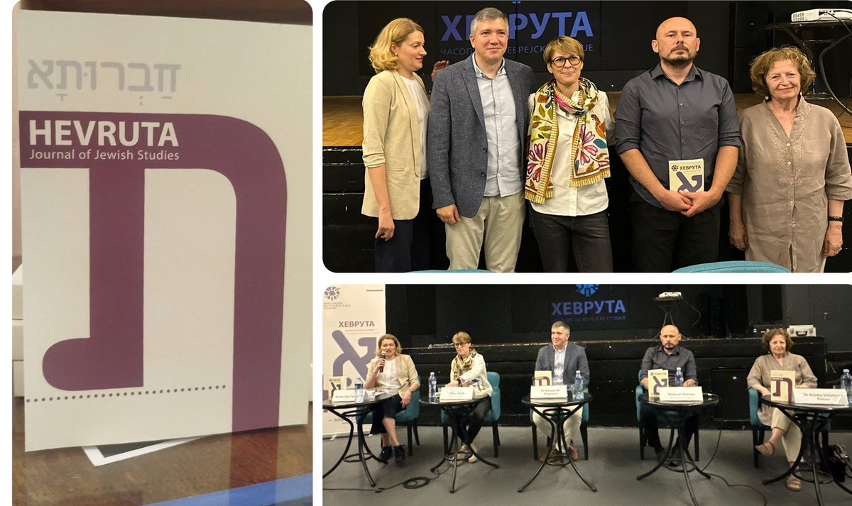 AlexandraBenAri's tweet photo. Congratulations to Haver Serbia on the launch of the first issue of Hevruta! An important new platform for research, dialogue, and the promotion of Jewish history, culture, and heritage in Serbia and the region. Wishing the editorial team and contributors great success! https://t.co/wLQYnQWupc