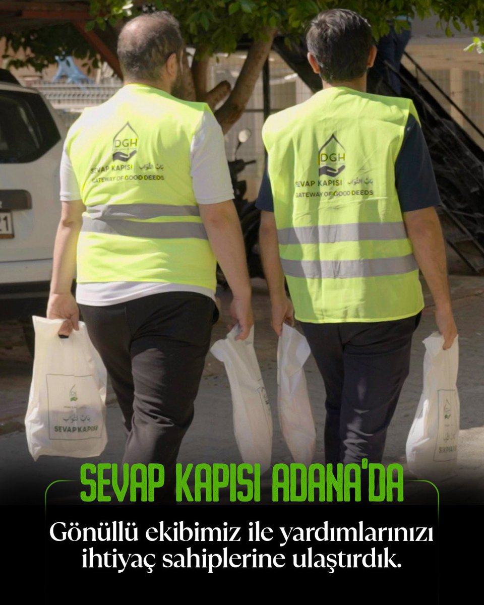 dgh_sevapkapisi's tweet photo. 📍Sevap Kapısı Adana'da 

Gönüllü ekibimiz ile ihtiyaç sahiplerine yardımlarınızı ulaştırmaya devam ediyoruz. 

Allah kabul etsin. 

Online bağış için: https://t.co/2cizzYmAXD

#KurbanBayramı
