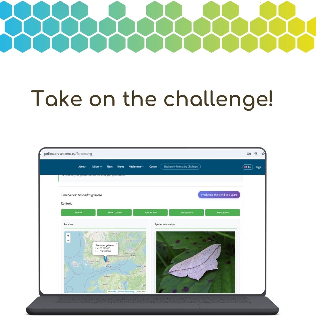 ANTENNA_project's tweet photo. 🤔 Can you beat AI in predicting insect populations around the world? Take our challenge!

The choice of strategy is yours: you can use the trends shown in our interactive challenge, or you can guess randomly.

🔗 Try it here: https://t.co/rf7zzieGvo https://t.co/uoQbRNDNUB