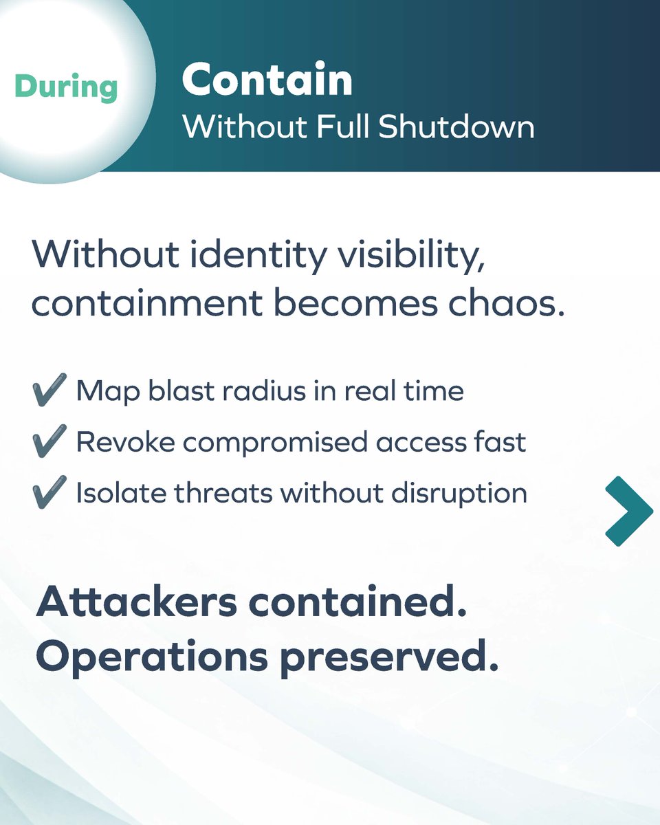wouterwick's tweet photo. 91% of orgs experienced an identity-related incident last year.

The question isn’t if a breach happens - it’s whether you can contain it.

See how #IGA supports ransomware resilience 👇
https://t.co/Jw0cLqHLgS

#cybersecurity #IdentitySecurity https://t.co/TPFY6qzTJZ