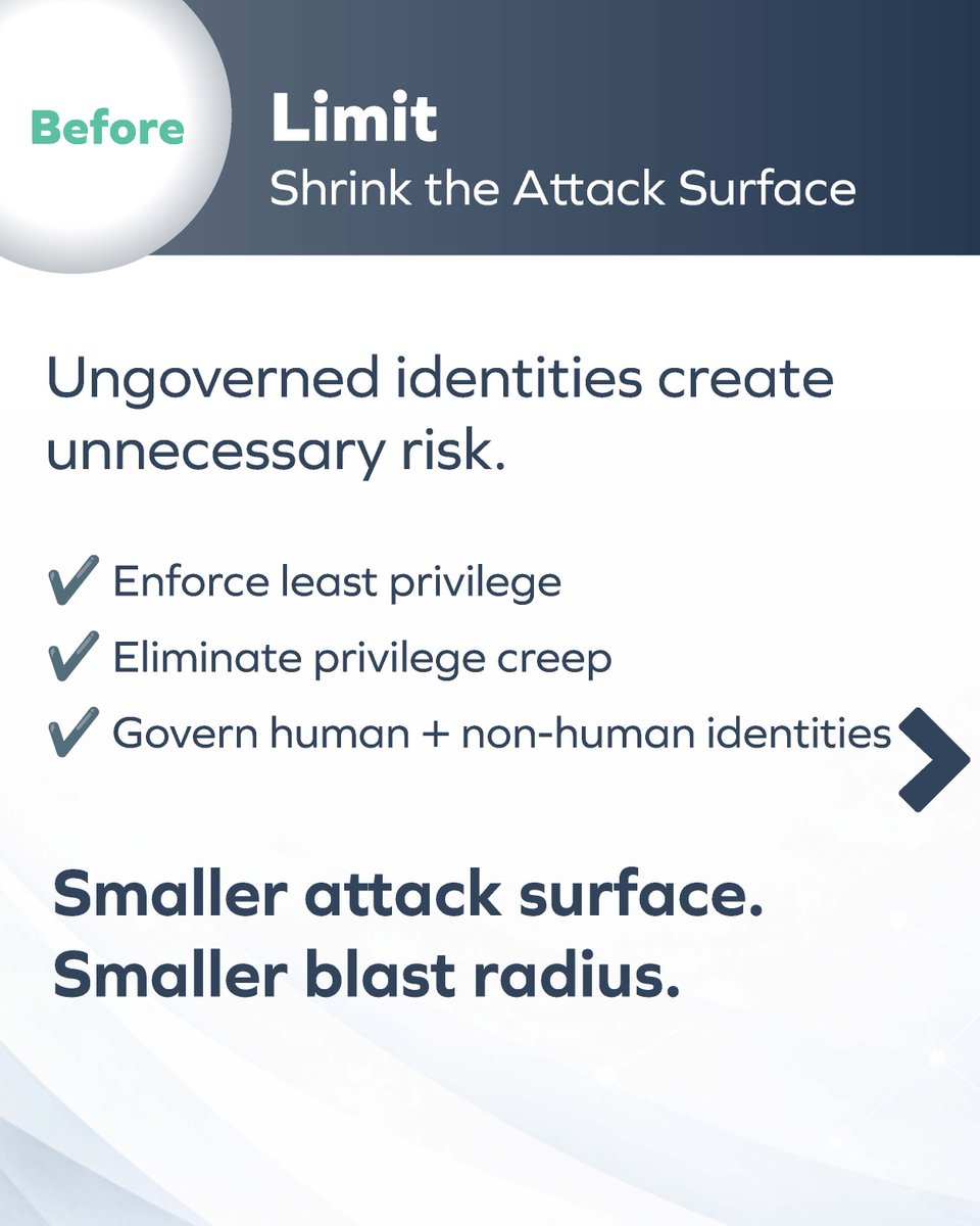 wouterwick's tweet photo. 91% of orgs experienced an identity-related incident last year.

The question isn’t if a breach happens - it’s whether you can contain it.

See how #IGA supports ransomware resilience 👇
https://t.co/Jw0cLqHLgS

#cybersecurity #IdentitySecurity https://t.co/TPFY6qzTJZ