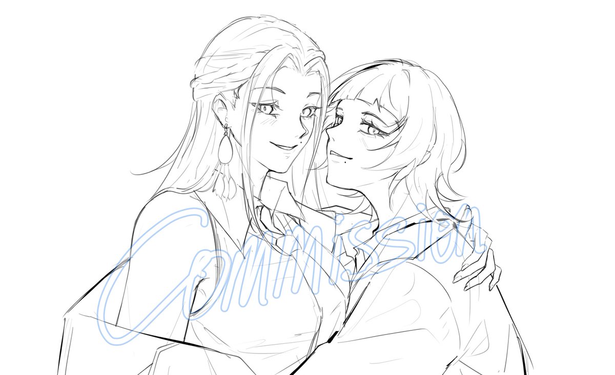 rhenarui's tweet photo. IT’S YURI TIME!!
Comms wip https://t.co/jIHLM3h7Xa