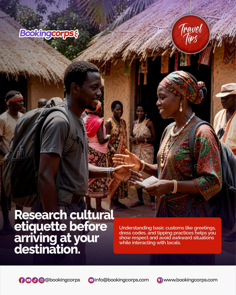 bookingcorps's tweet photo. A little cultural awareness goes a long way in making your travel experience richer and more meaningful. 

Turn on post notifications for more  travel tips 🔔 

#TravelTips 
#SmartTravel 
#TravelHacks 
#BookingCorps https://t.co/JdbDA47ukP
