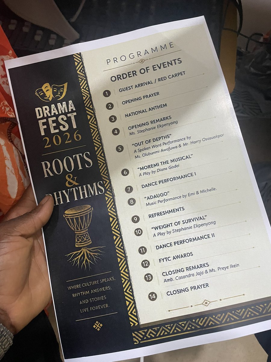 TrapInwang's tweet photo. TRAPP⚡️YourFavSoundEngineer X DRAMA FEST 2026: ROOTS &amp; RHYTHM, NILE UNIVERSITY. https://t.co/3xKfegalWb