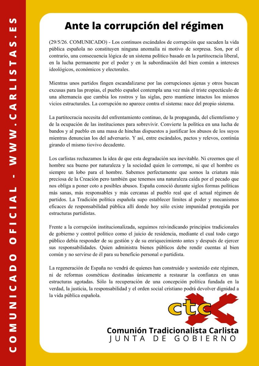 Carlistas's tweet photo. La partitocracia era esto. https://t.co/25CHDaMwro