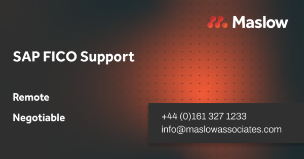 MaslowTweets's tweet photo. New role! SAP FICO Support - #Remote. https://t.co/V1IptjscUu https://t.co/1NhIghU1ZM