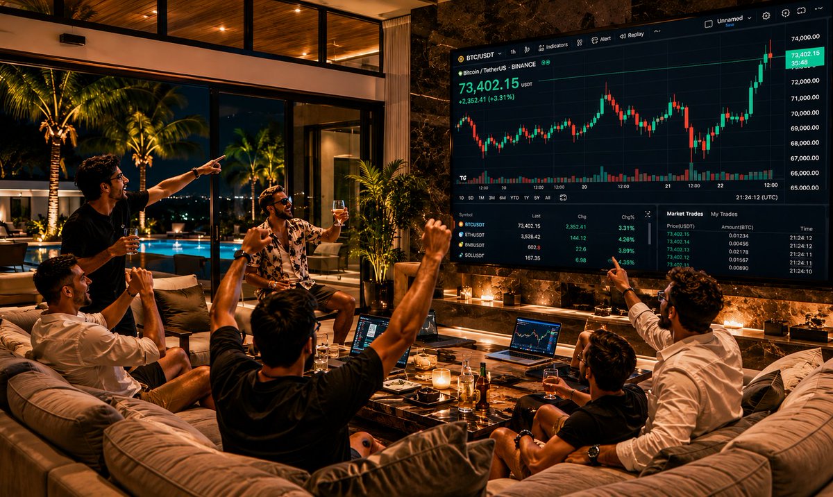 TheDeDenn's tweet photo. What happens when you put elite traders in a luxury villa…
and turn trading into a live competition? 📈🏝️

Would you watch it…
or would you want to be inside the house?

Something different is coming. 👀 https://t.co/JZAMF60fdE