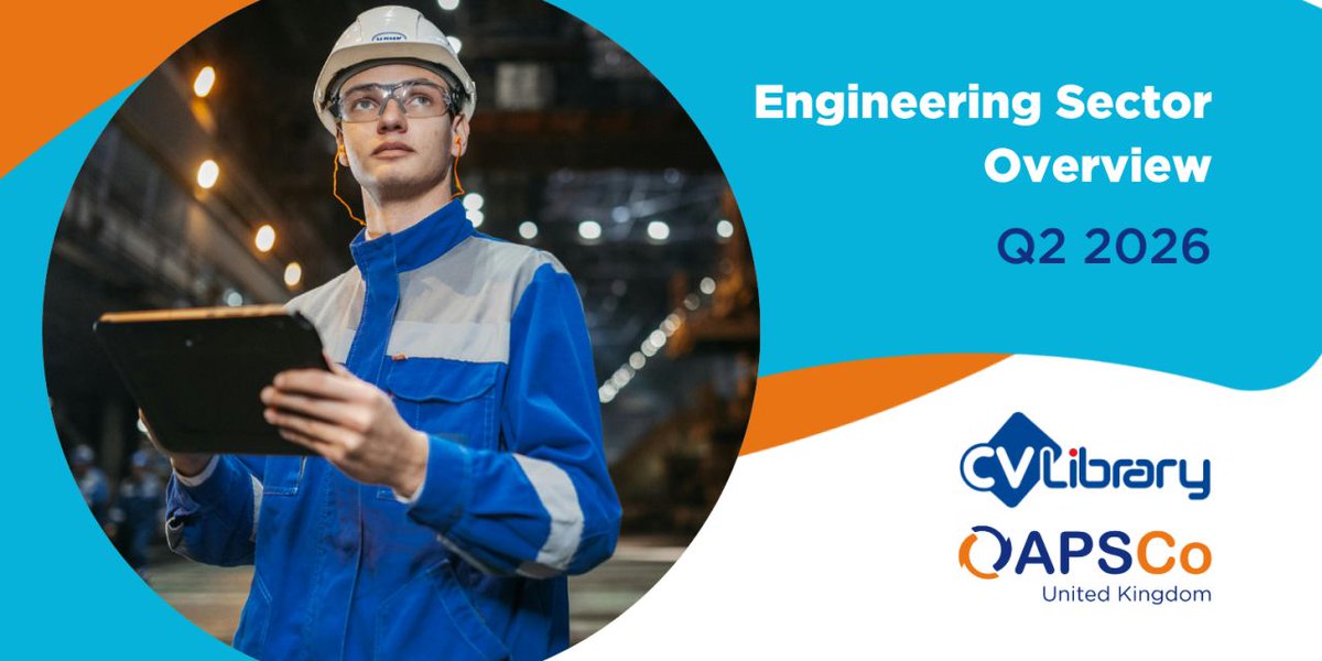 APSCo_org's tweet photo. 📈 Engineering hiring demand continues to strengthen — but the market is evolving.

New APSCo and @CVLibrary data shows engineering vacancies rose 9.8% year-on-year in Q1 2026, with particularly strong growth across contract and temporary hiring.

🔗 https://t.co/SVQ3qoO13Z https://t.co/zLS6239kmY