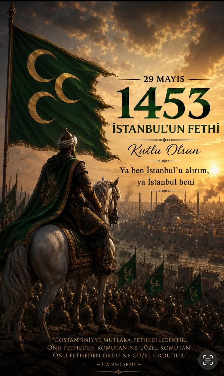 avcibey_'s tweet photo. #29Mayıs1453 

İstanbul’un Fethinin 573. Yılı Kutlu Olsun.
🇹🇷🇹🇷🇹🇷 
Fatih Sultan Mehmet Han ve Ecdadımızı rahmet, minnet ve saygıyla yâd ediyorum. https://t.co/ObjMLoZ1yu