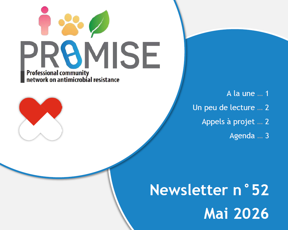 ProjetPromise's tweet photo. 🗞️ 𝗡𝗲𝘄𝘀𝗹𝗲𝘁𝘁𝗲𝗿 | La lettre d'actualités n°52 de mai 2026 du @ProjetPromise est parue ❗️ #antibiorésistance #UneSeuleSanté

👉 Au programme de cette #newsletter :
▪️ A la une
▪️ Un peu de lecture
▪️ Appels à projets
▪️ Agenda

Bonne lecture ! ➡️ https://t.co/JaVMtOerPH https://t.co/JYgdDByAmv